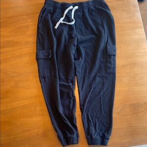 Black Cargo Jogger Pants